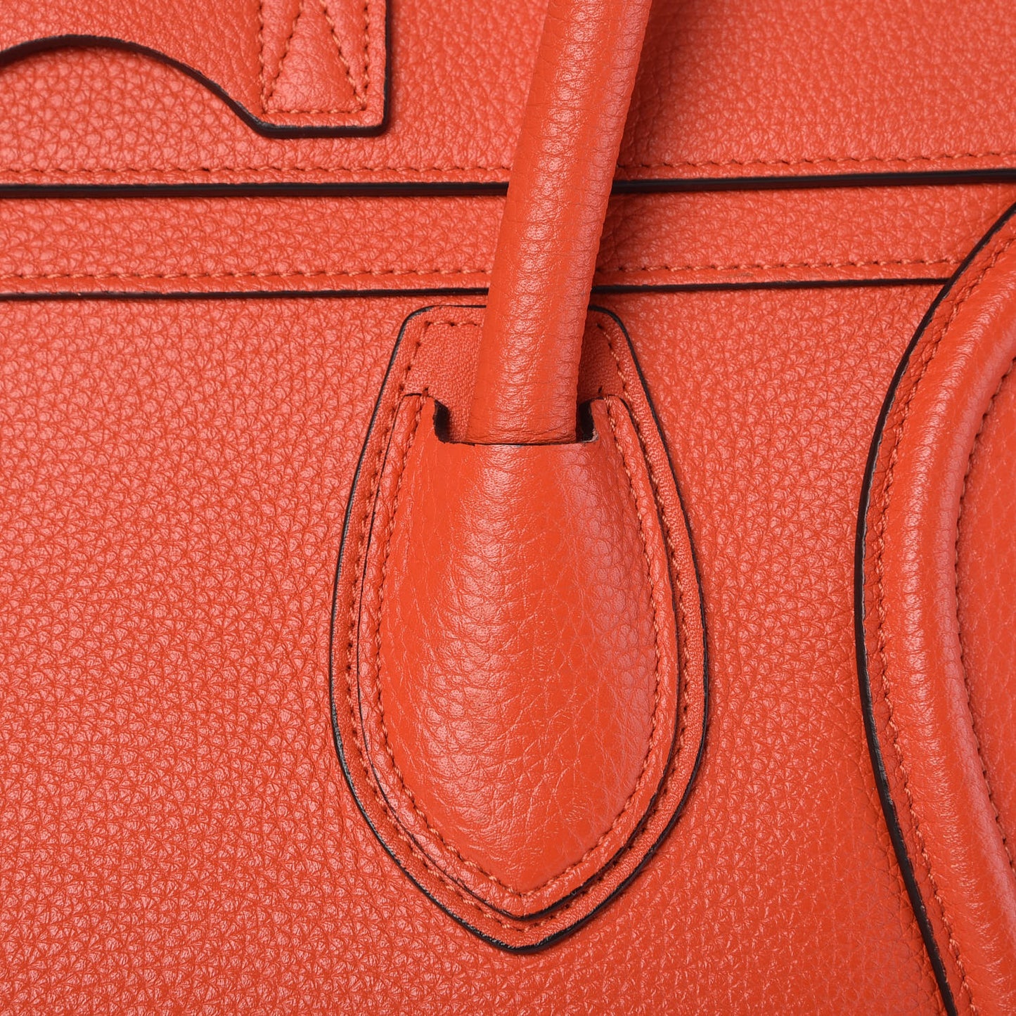 Drummed Calfskin Mini Luggage Vermillion