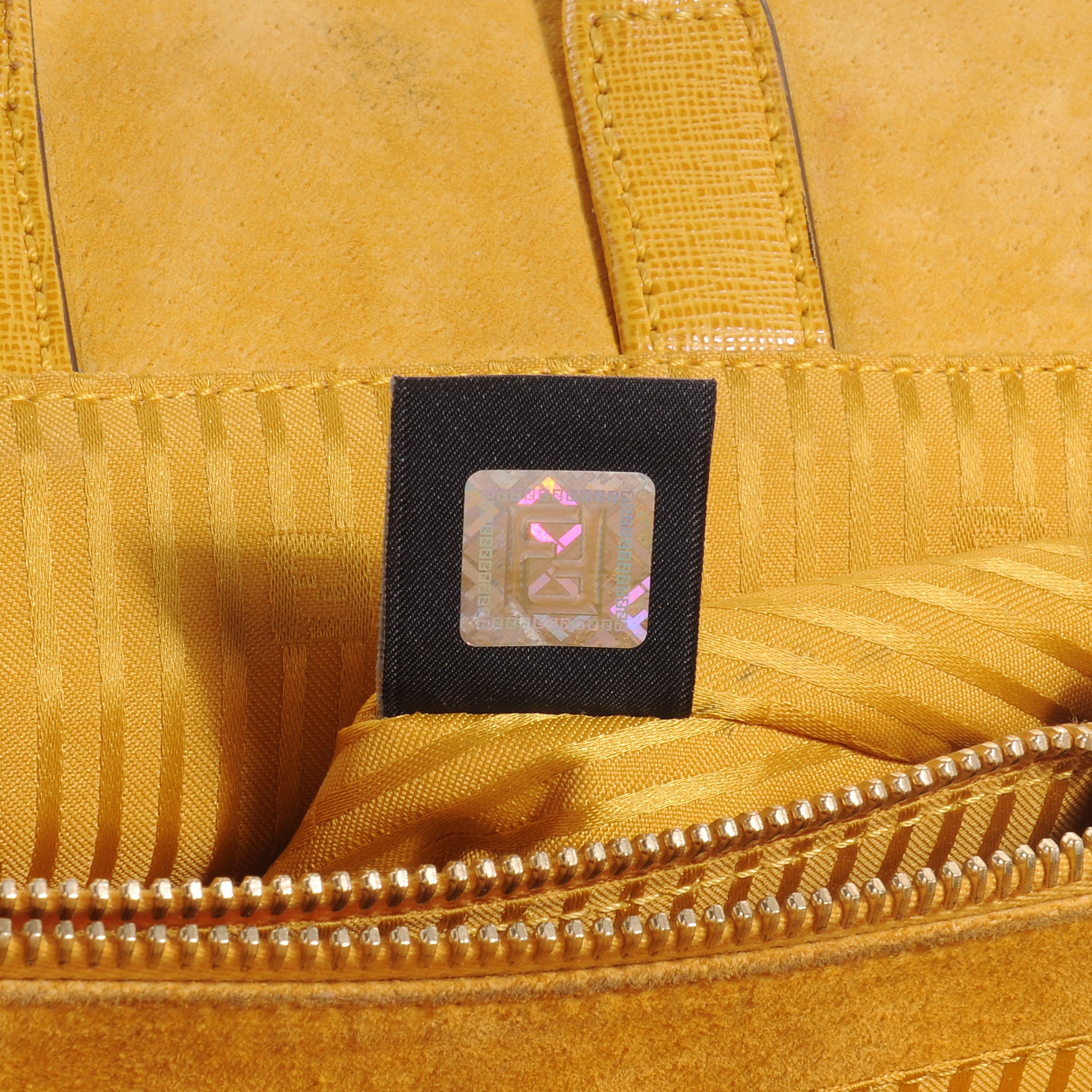 Fendi Vitello Elite Regular 2Jours Tote Yellow Chantilly 9 of 11