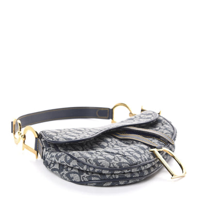 Christian Dior Monogram Saddle Bag Blue 4 of 9