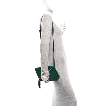 Christian Louboutin Calfskin Trophe Twist Pocket Shoulder Bag Emerald 2 of 10