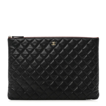 Chanel Caviar Quilted Large Cosmetic Case Black 1 of 9