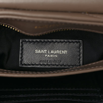 Saint Laurent Calfskin Y Quilted Monogram Toy Loulou Crossbody Bag Taupe 6 of 11