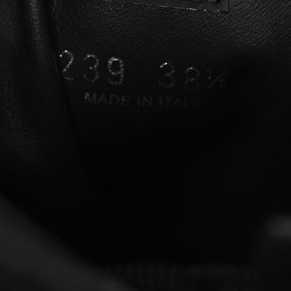 Prada Spazzolato Re-Nylon Metal Triangle Logo Lace Up 55mm Ankle Boots 38.5 Black 9 of 11