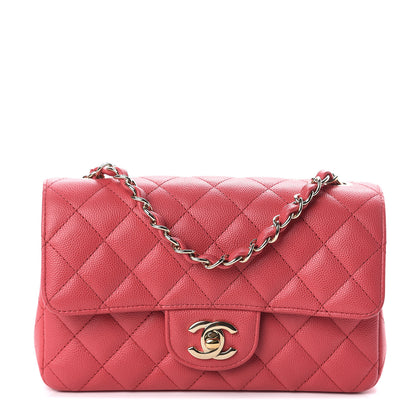 Chanel Caviar Quilted Mini Rectangular Flap Dark Pink 1 of 8