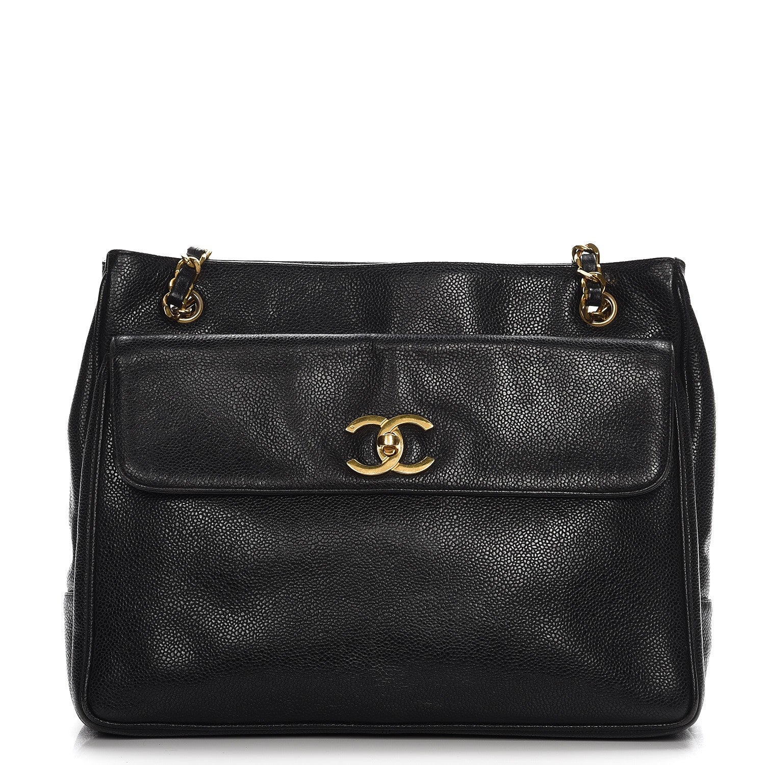 Chanel Caviar CC Shopper Tote Black 1 of 13