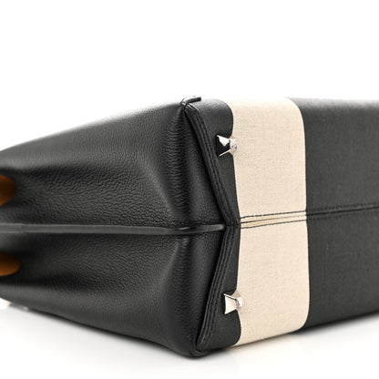 MCM Canvas Neo Milla Tote Black White 8 of 10