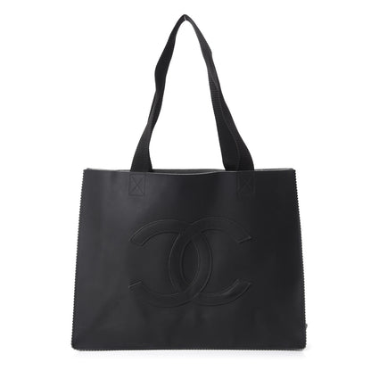 Chanel Rubber CC Tote Black 1 of 11