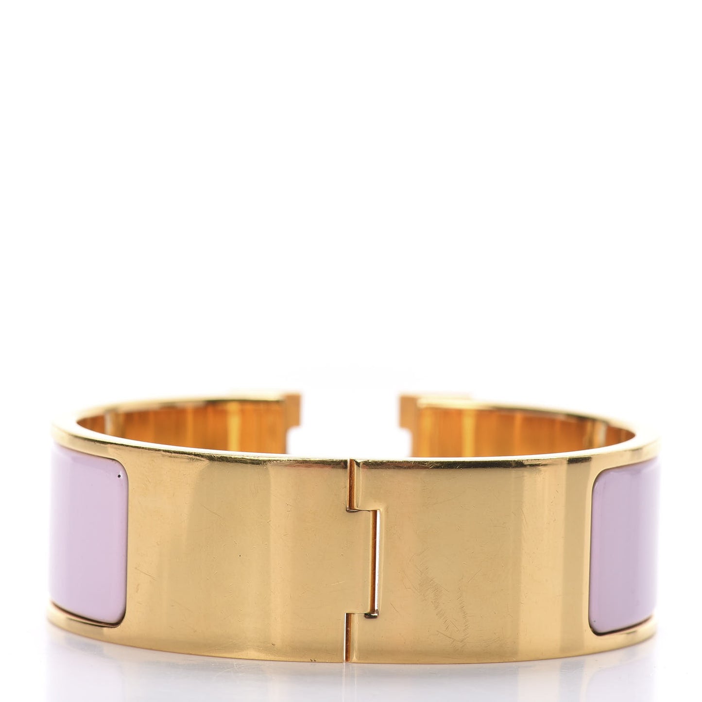 Enamel Wide Clic Clac H Bracelet PM Rose Dragee