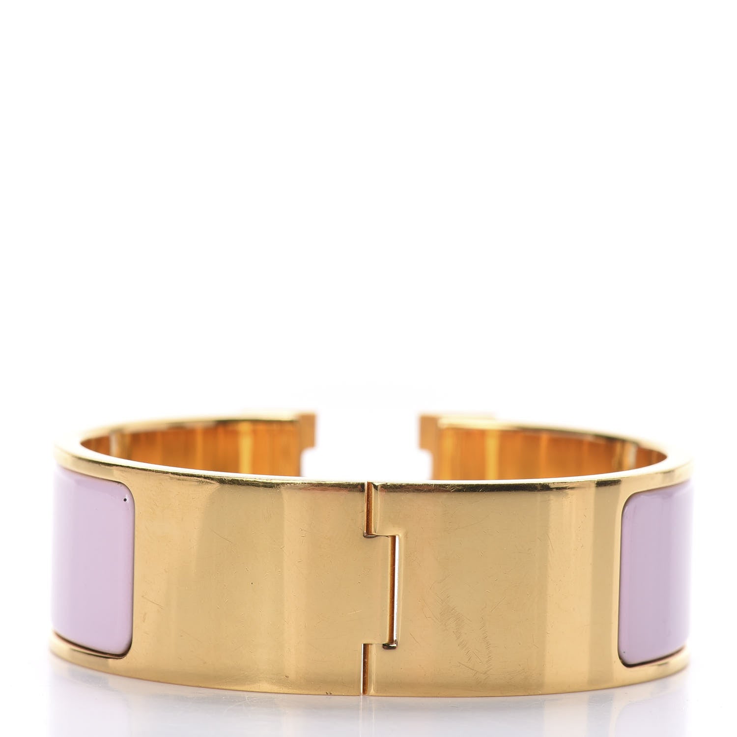 Hermes Enamel Wide Clic Clac H Bracelet PM Rose Dragee 4 of 4