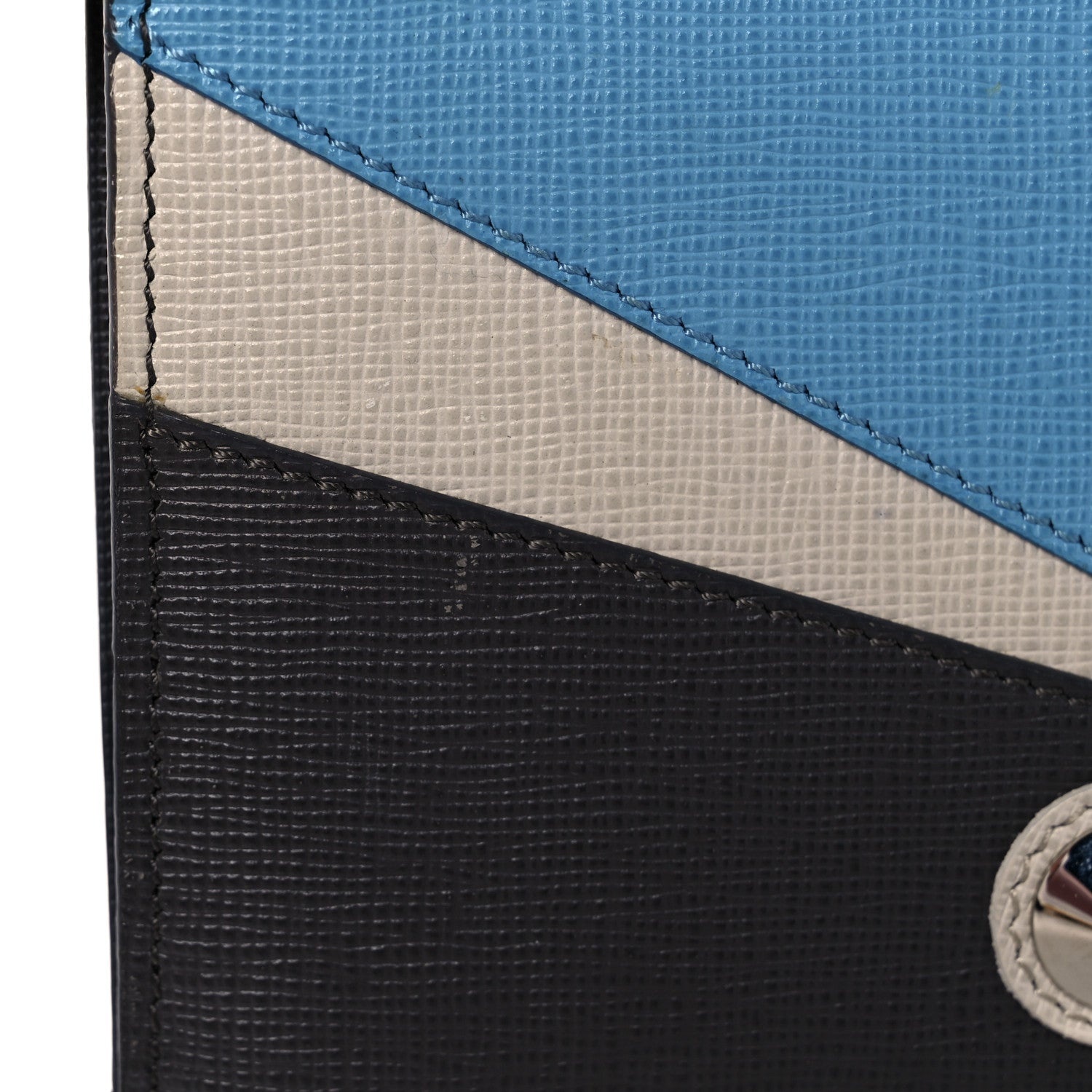 Fendi Vitello Elite QuTweet Studded Zip Pouch Asfalto Multicolor 13 of 13