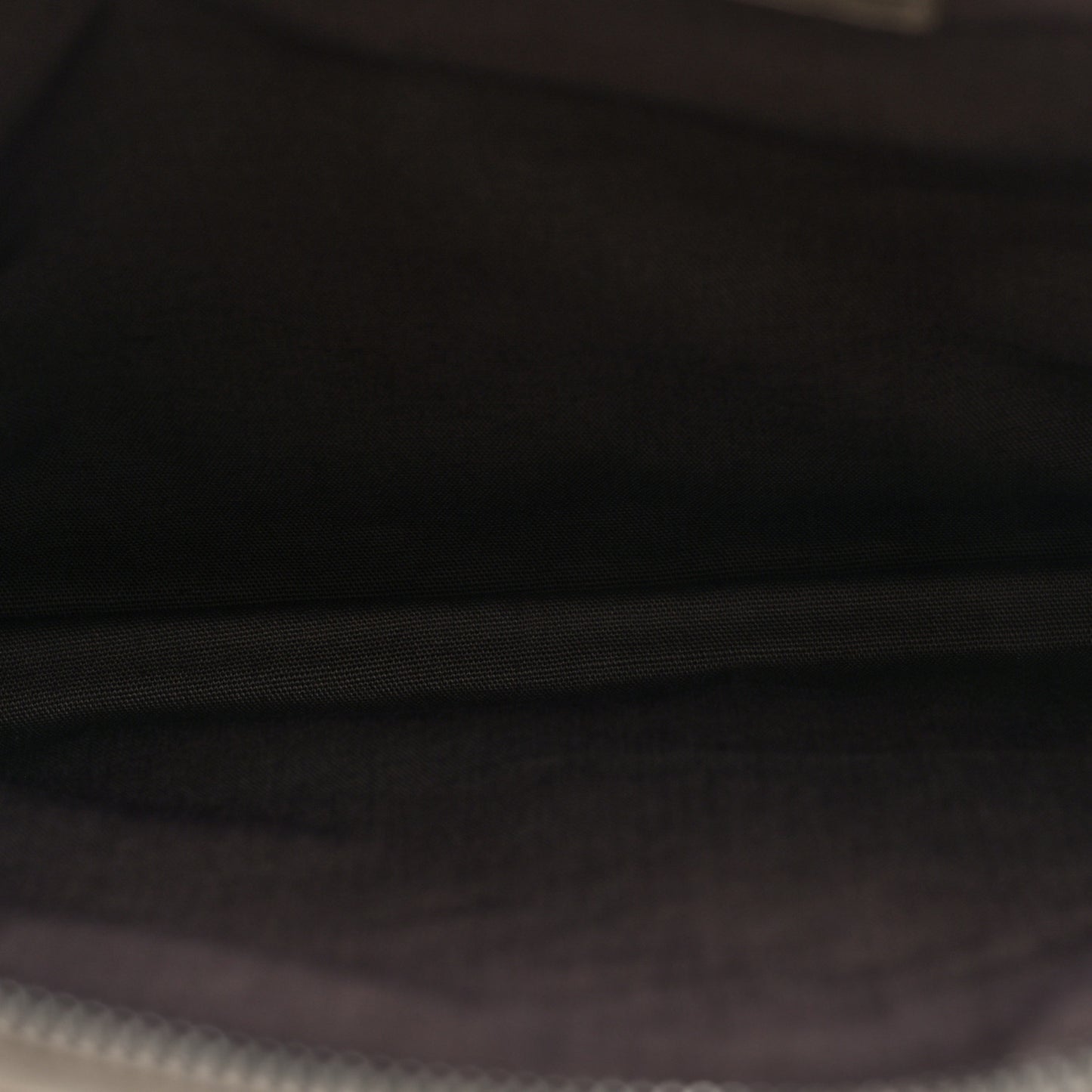 Metallic Nappa Intrecciato Zip Pouch Fume