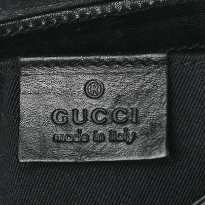 Gucci Calfskin Perforated GG Pochette Black 6 of 19