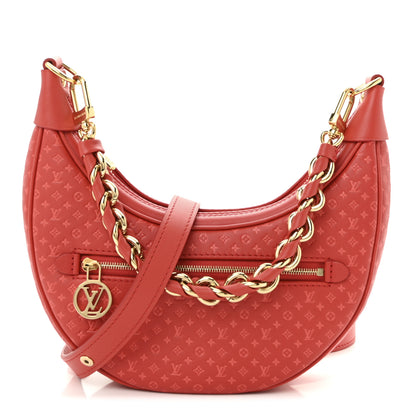 Louis Vuitton Calfskin Nanogram Embossed Loop PM Rouge 1 of 9