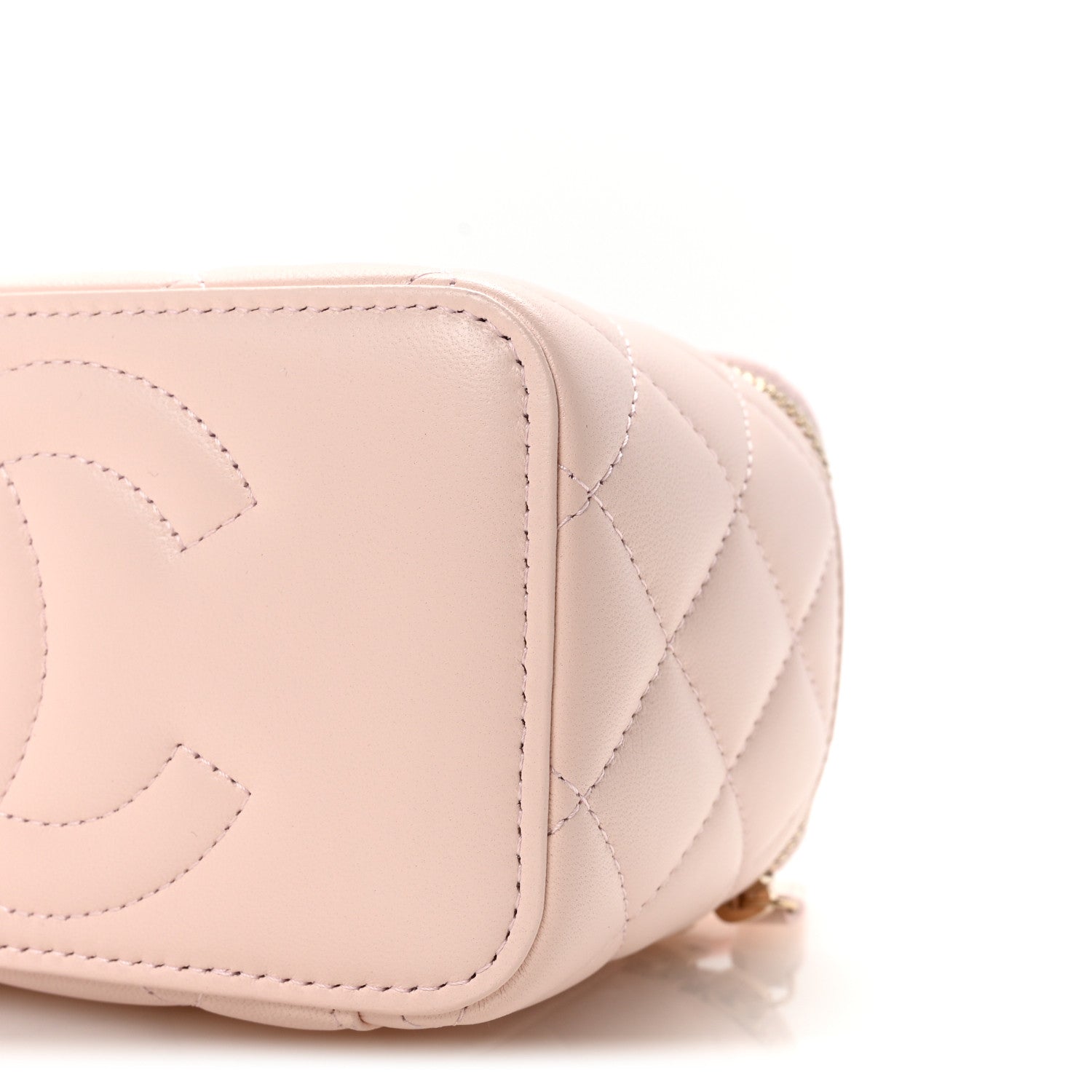 Chanel Lambskin Quilted Trendy Small Top Handle Vanity Case With Chain Light Pink 10 of 11