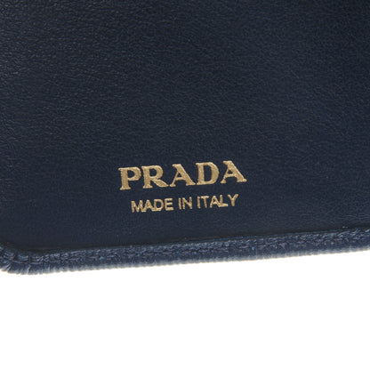 Prada Vitello Move Metal Compact Wallet Bleuette 6 of 7