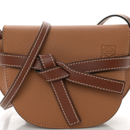 Loewe Grained Calfskin Mini Gate Crossbody Bag Caramel Pecan 8 of 10