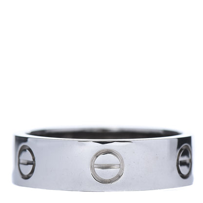 Cartier 18K White Gold 5.5mm LOVE Ring 58 8.25 1 of 4
