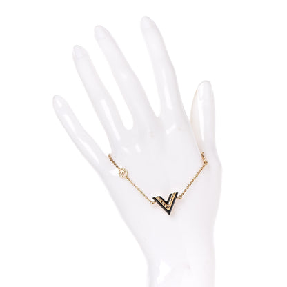 Louis Vuitton Lacquer Studded Essential V Bracelet Gold 2 of 6