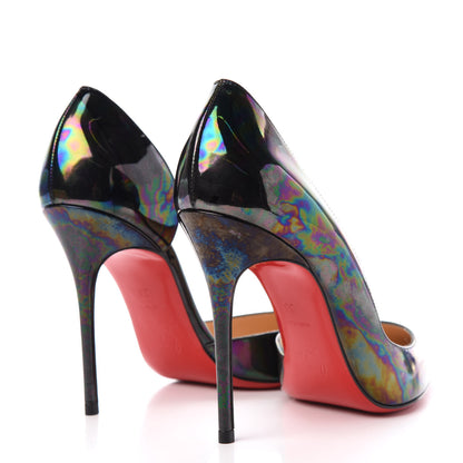 Christian Louboutin Patent Stellar Iriza 100 Pumps 38 Black 4 of 11