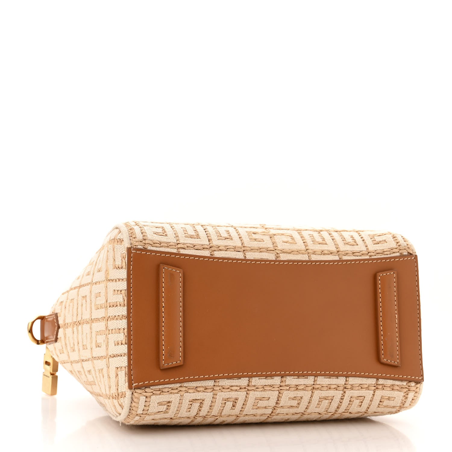 Givenchy Raffia Jacquard Fabric 4G Mini Antigona Beige 4 of 9