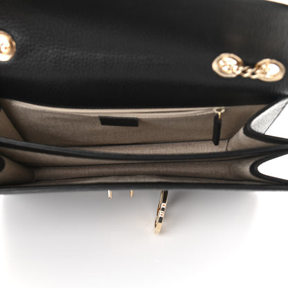 Gucci Dollar Calfskin Interlocking G Shoulder Bag Black 5 of 10