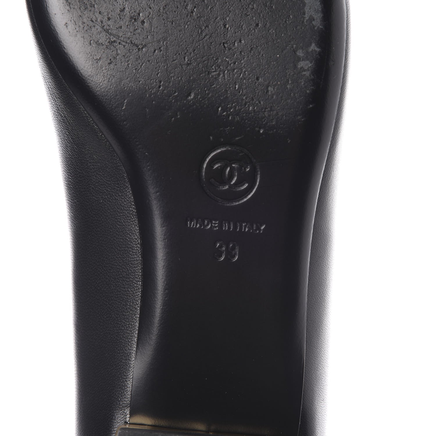Chanel Lambskin CC Ballerina Flats 39 Black Beige 9 of 15