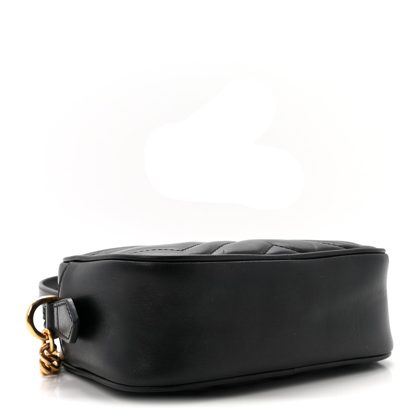 Calfskin Matelasse Mini GG Marmont Chain Shoulder Bag Black