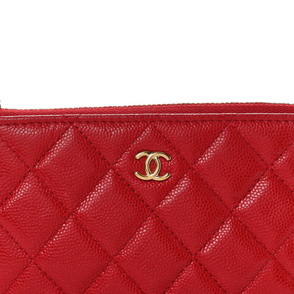 Chanel Caviar Quilted Small Cosmetic Case Red 8 of 8
