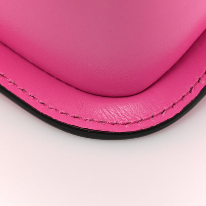 Versace Calfskin Vinyl Small Houndstooth La Medusa Crossbody Bag Pink Multicolor 13 of 13