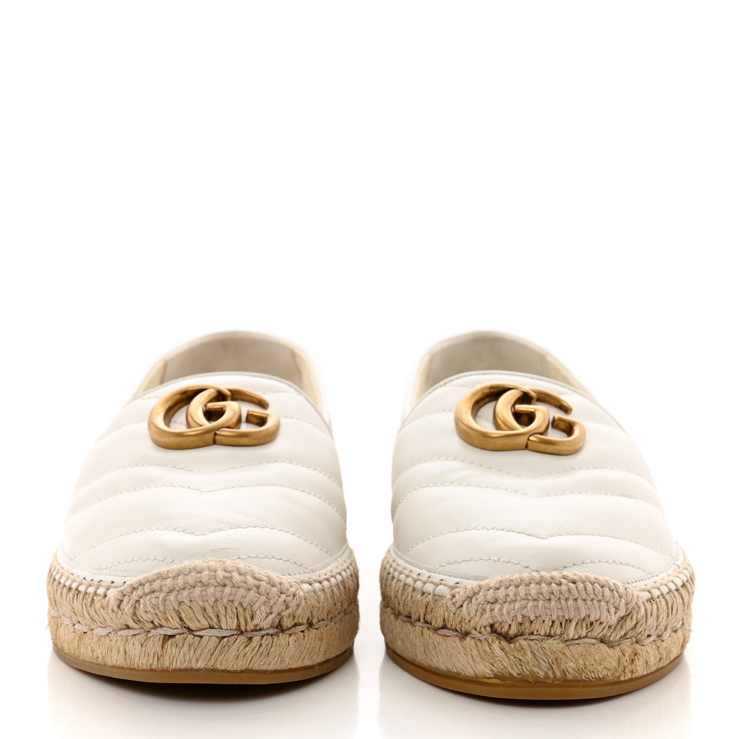 Gucci Nappa Matelasse GG Marmont Espadrilles 38 Great White 2 of 9