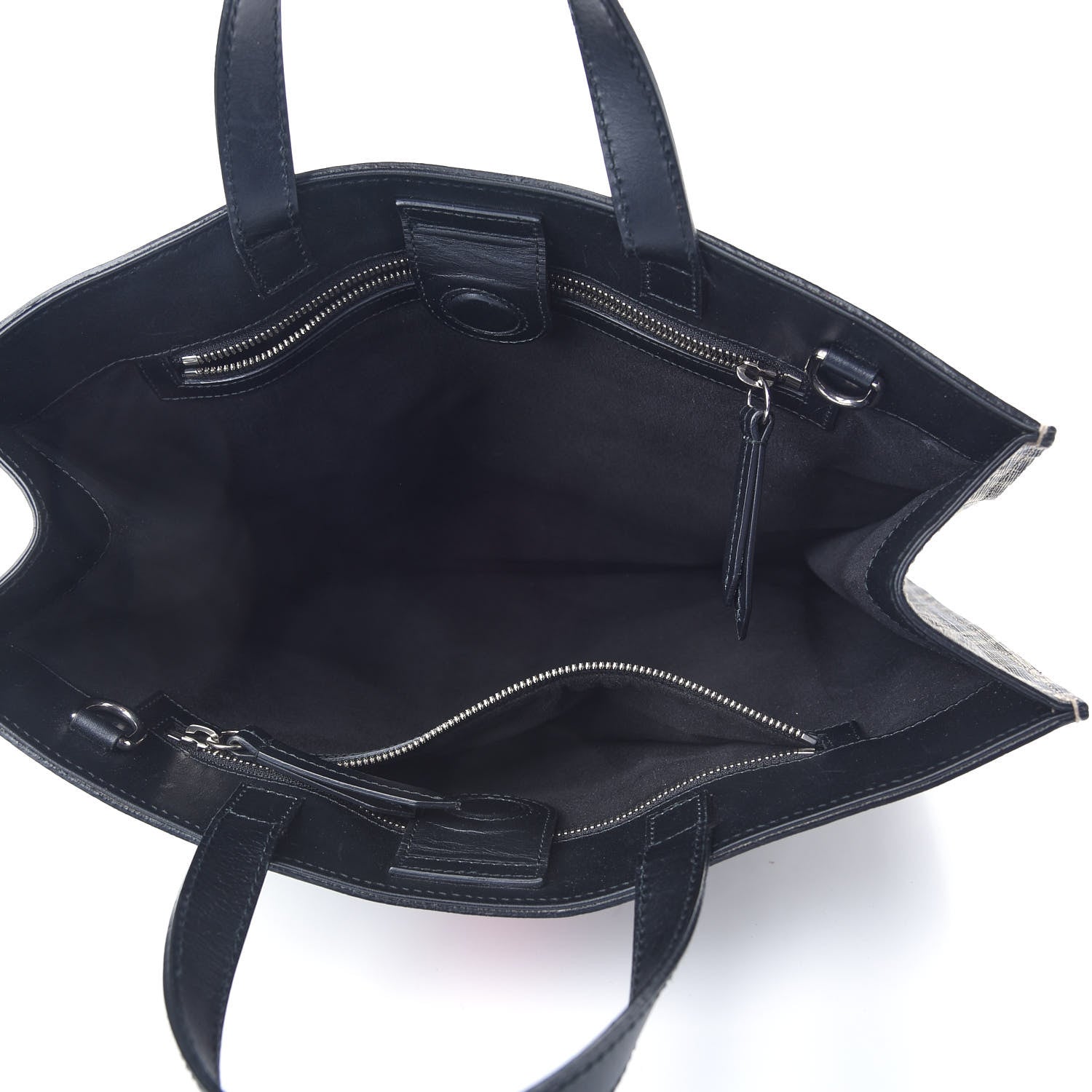 Gucci GG Supreme Monogram Caleido Web Vertical Tote Black 4 of 8