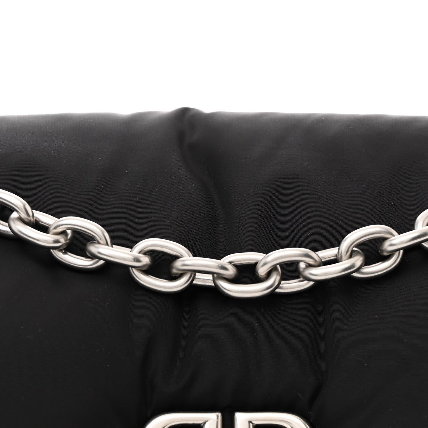 Nylon Mini Monaco Chain Shoulder Bag Black