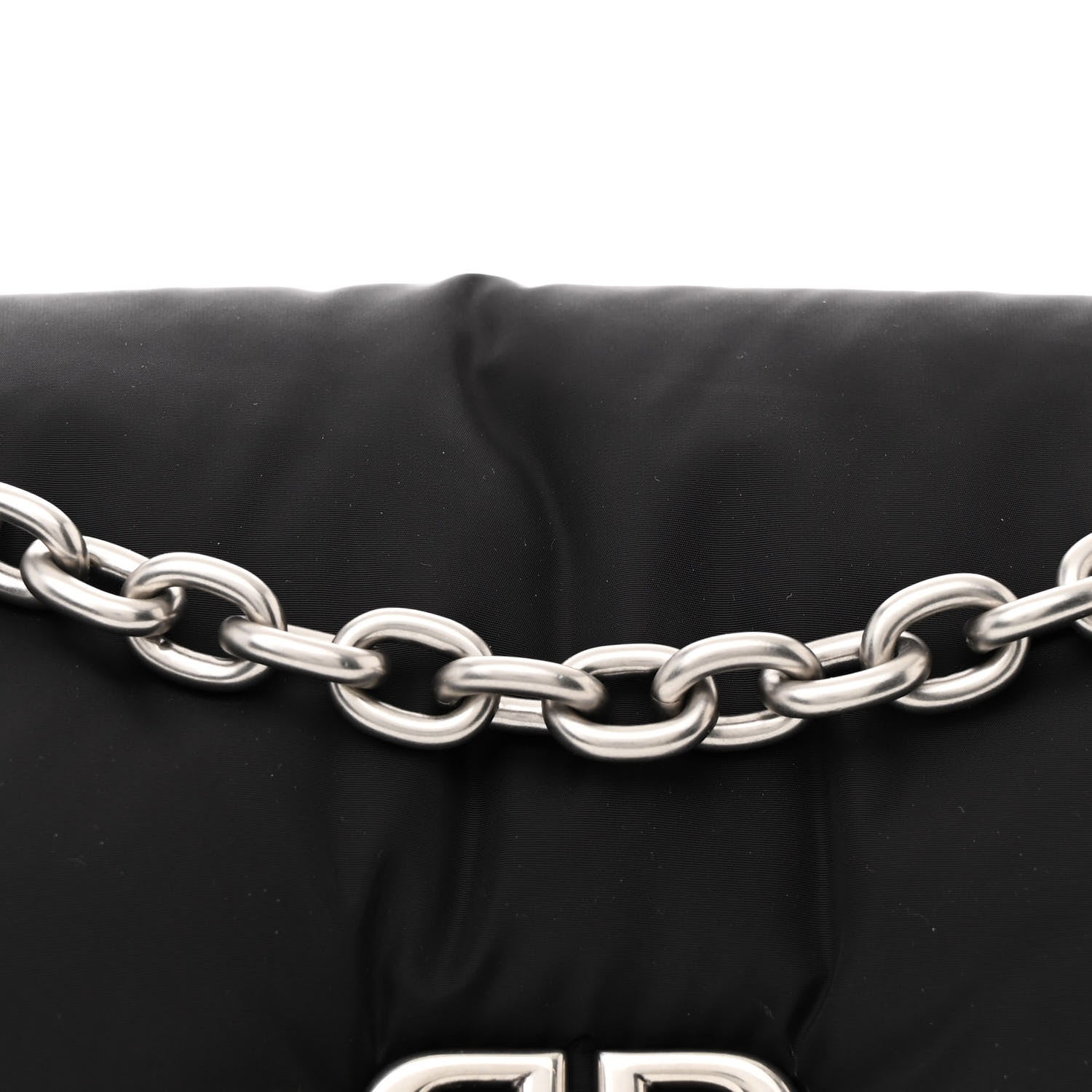 Balenciaga Nylon Mini Monaco Chain Shoulder Bag Black 9 of 11