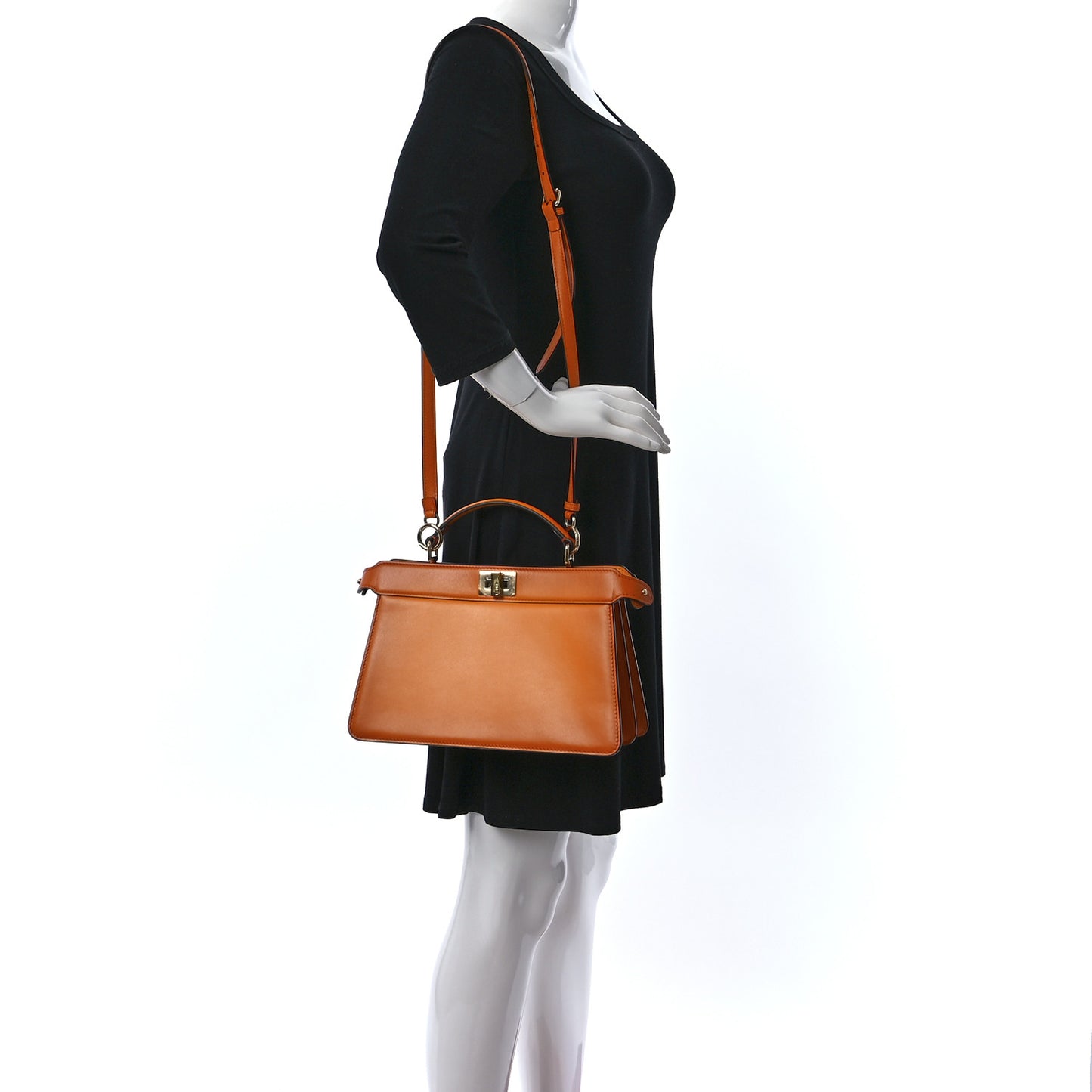 Vitello King Tamponato Medium Peekaboo I SEE U East West Satchel Clementine