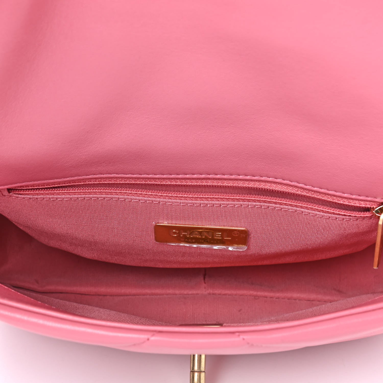 Chanel Lambskin Quilted Medium Chanel 19 Flap Pink 4 of 4