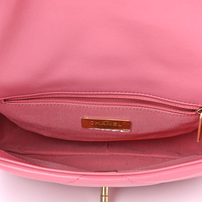 Chanel Lambskin Quilted Medium Chanel 19 Flap Pink 4 of 4