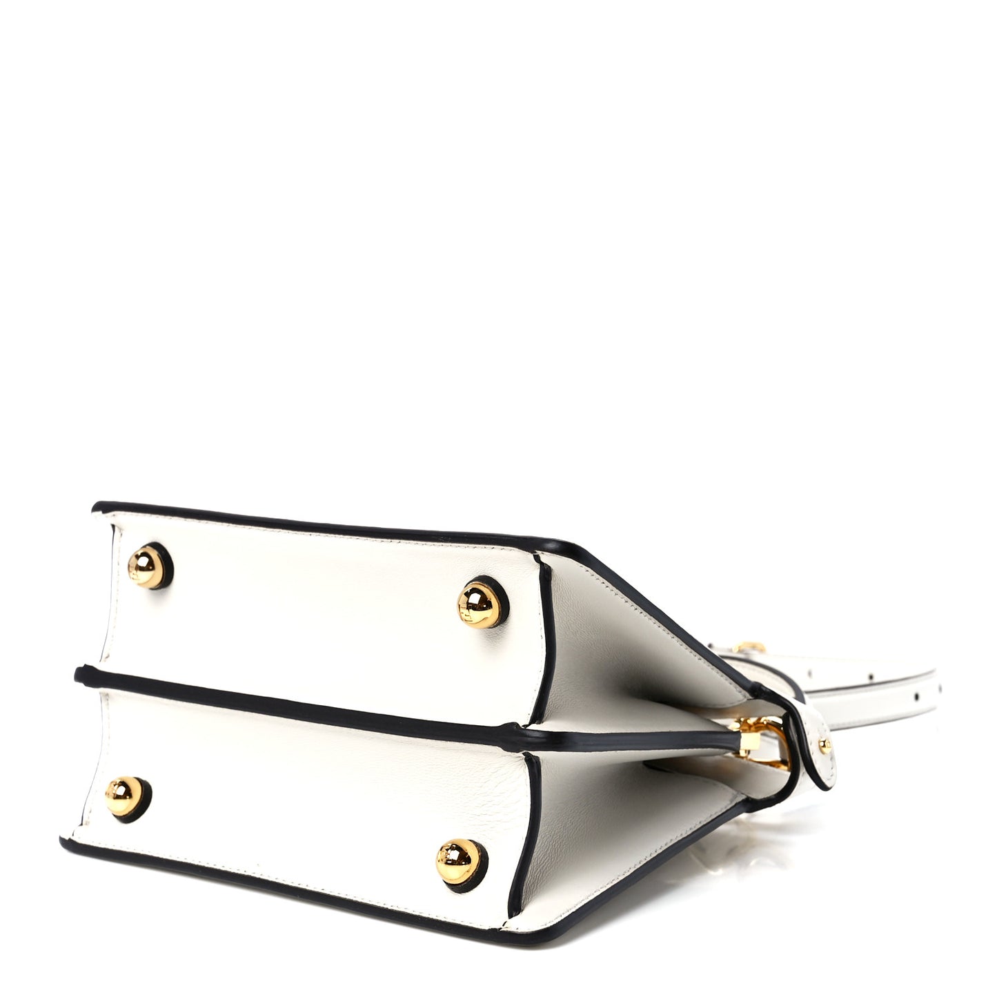 Shiny Nappa Petite Peekaboo I SEE U Satchel White