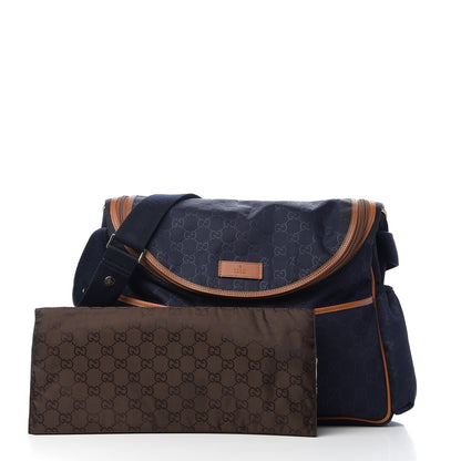 Gucci Nylon Monogram Light Diaper Bag Blue 2 of 10