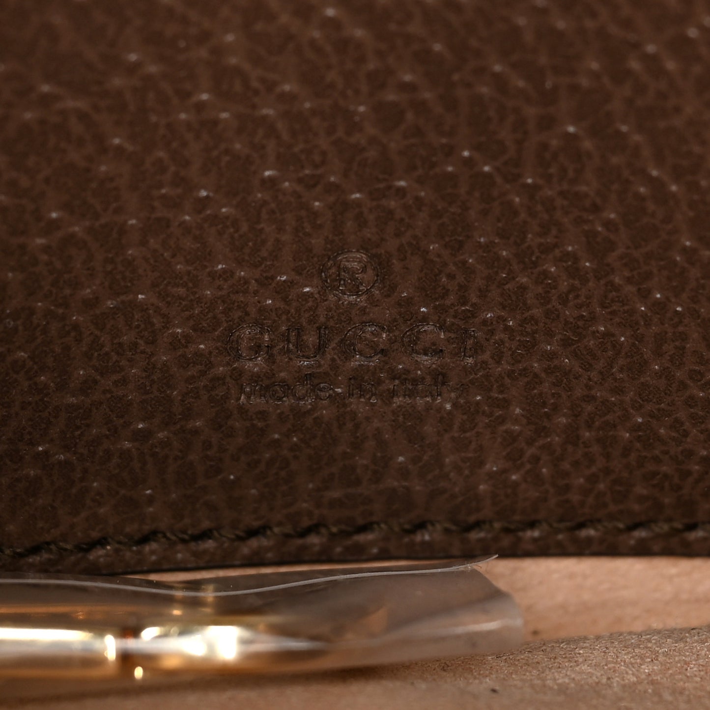 GG Supreme Monogram Textured Calfskin Web Mini Ophidia Half Moon Hobo Beige Ebony New Acero