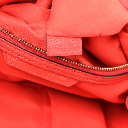 Celine Drummed Calfskin Shoulder Luggage Red 7 of 15