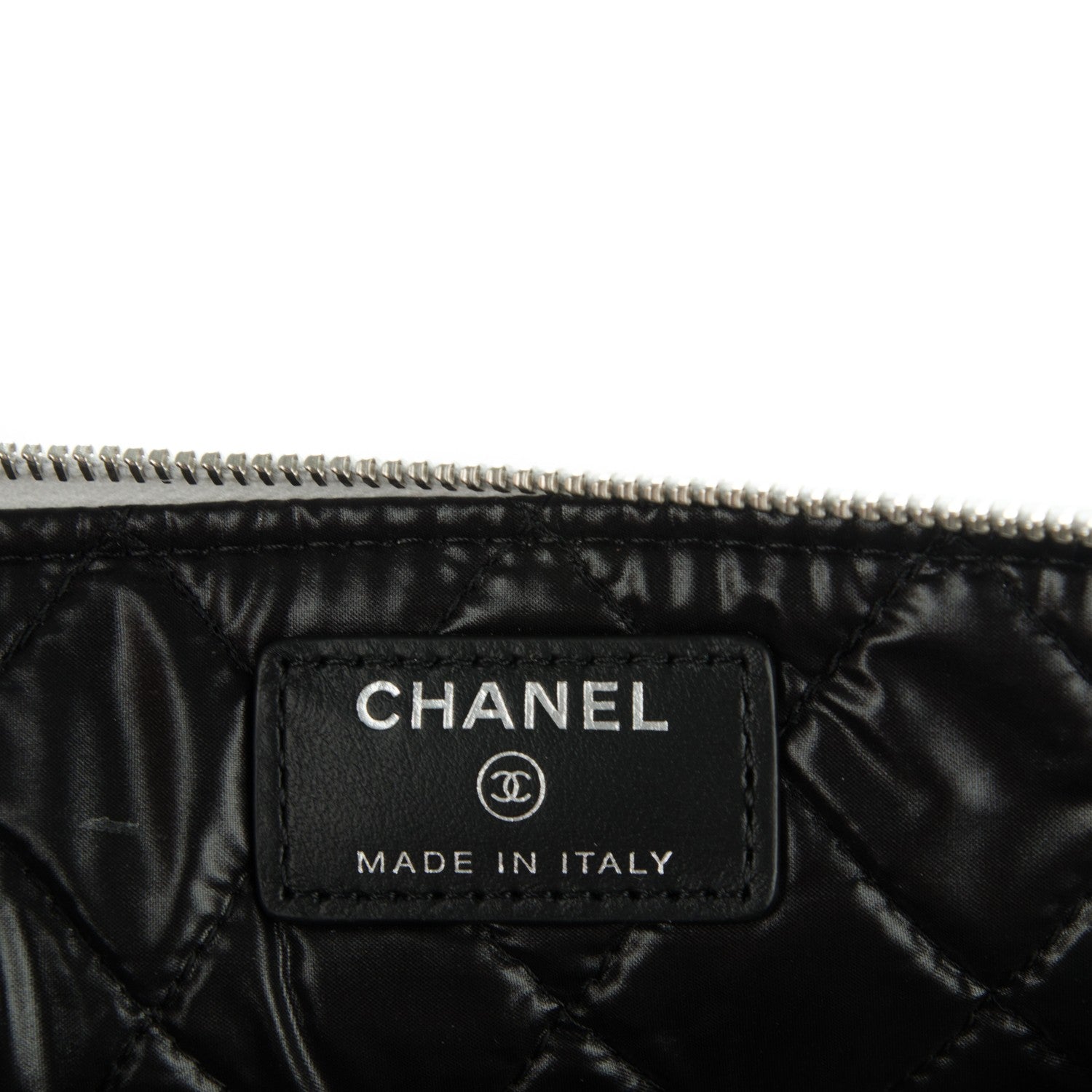 Chanel Metallic Calfskin Keyboard Pouch Silver 6 of 7