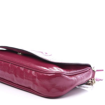 Gucci Patent Medium Soho Flap Crossbody Bright Bougainvillea 10 of 12