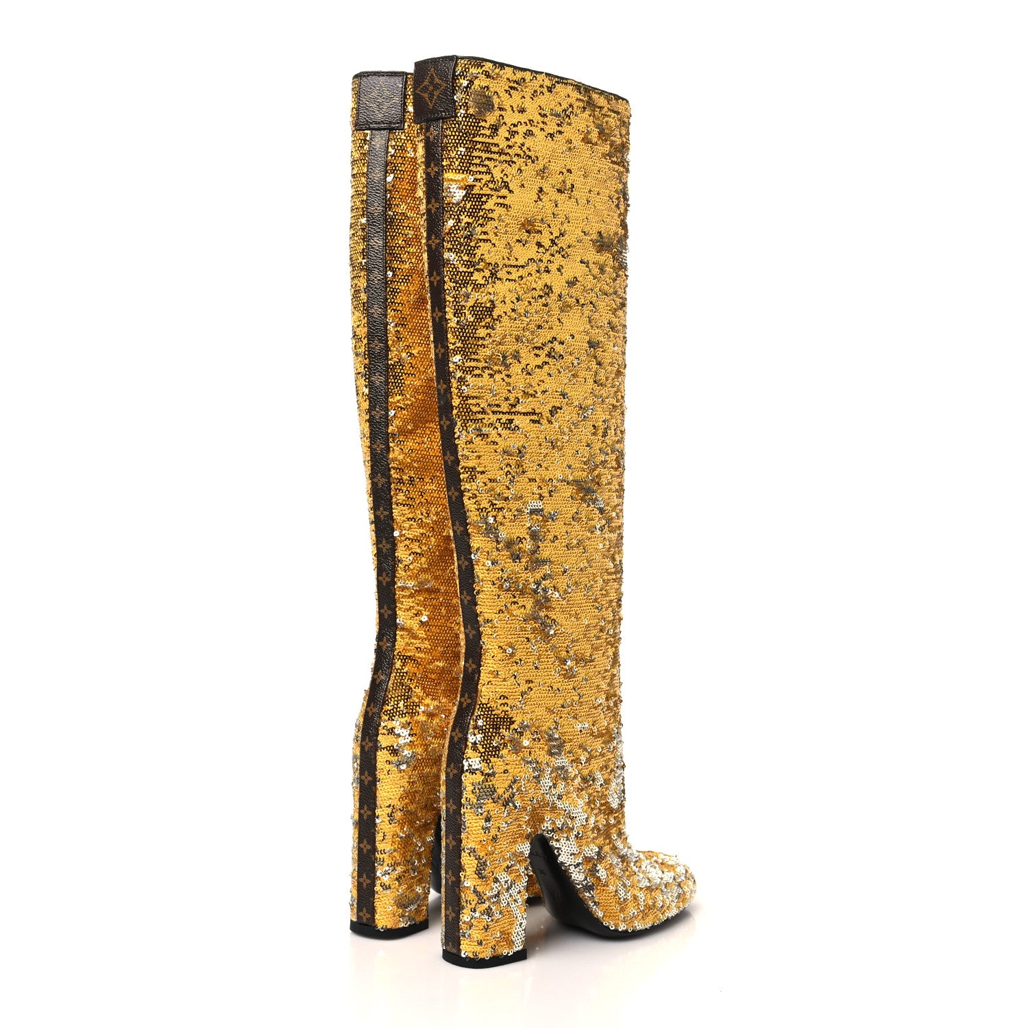 Louis Vuitton Sequin Donna High Boots 36 Gold 4 of 9