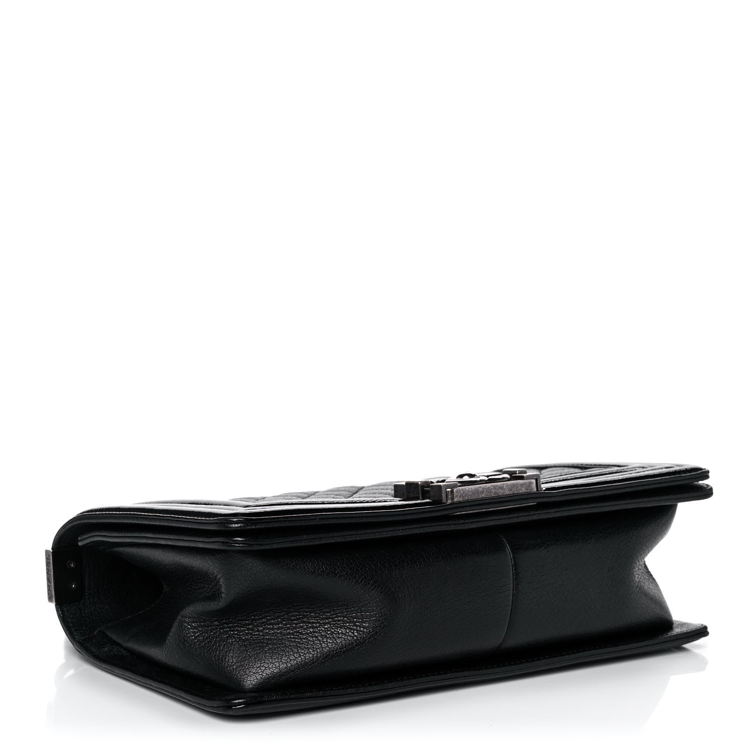 Chanel Goatskin Quilted Patent Medium Duo Boy Flap Black 4 of 15