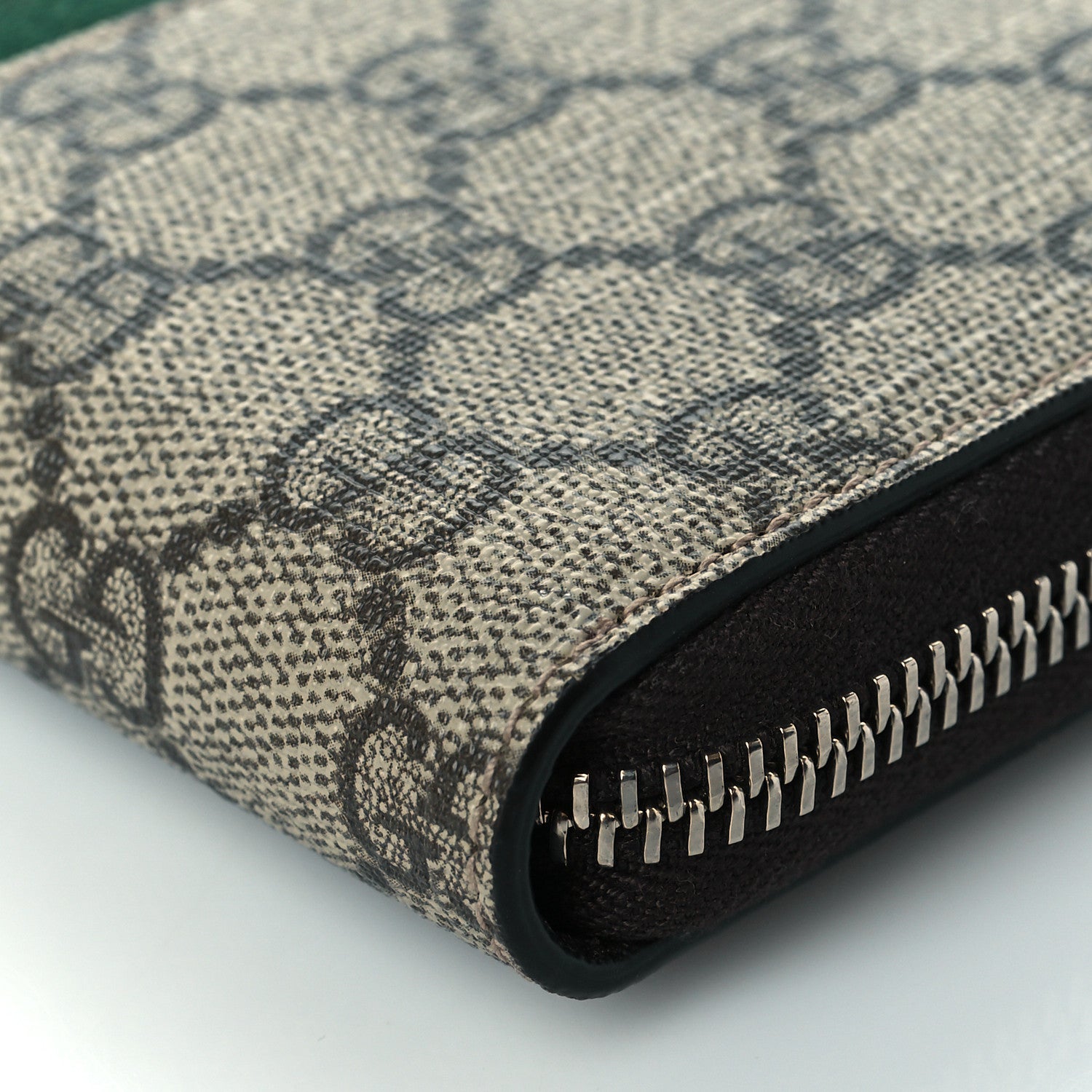 Gucci GG Supreme Monogram Web Zip Around Wallet Beige Cocoa 10 of 10