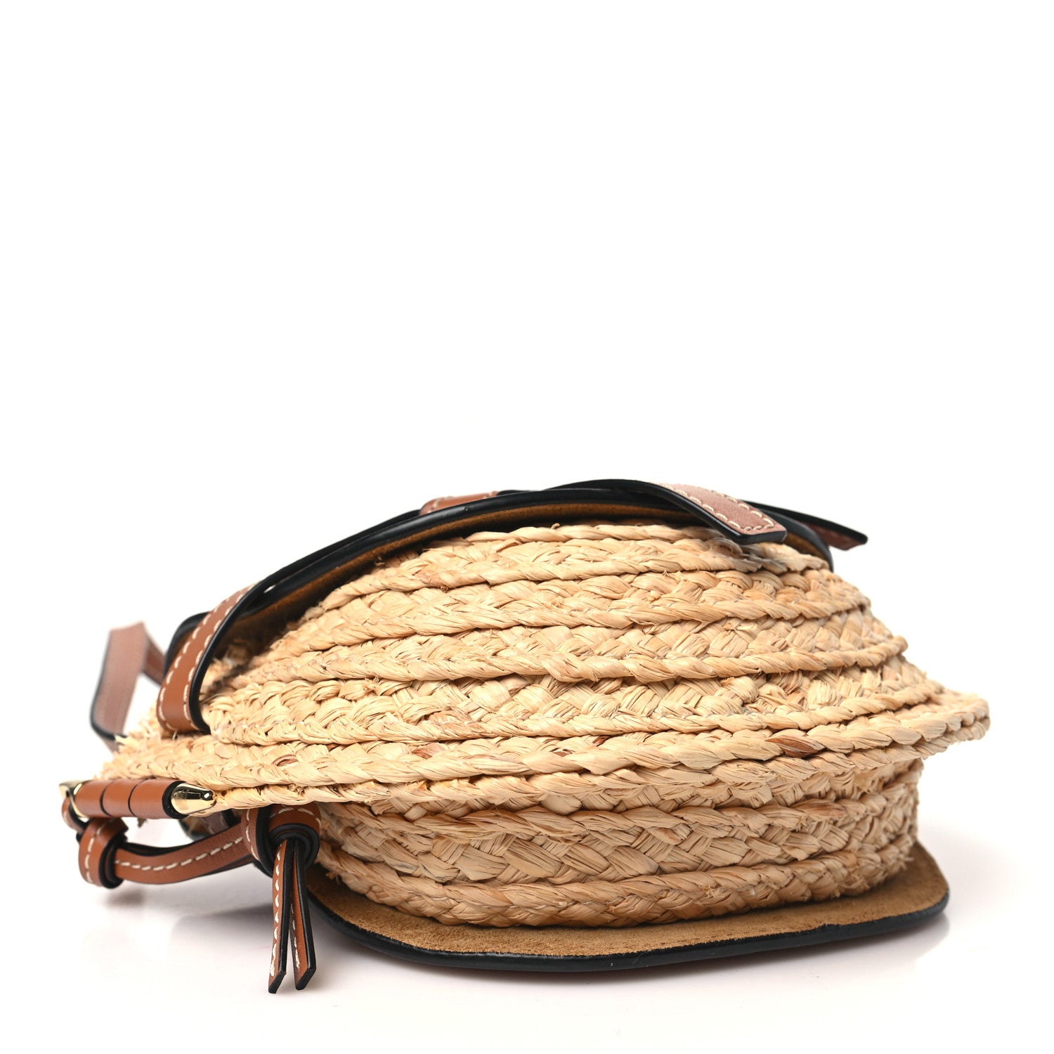 Loewe Calfskin Raffia Mini Gate Crossbody Bag Natural Tan 4 of 10