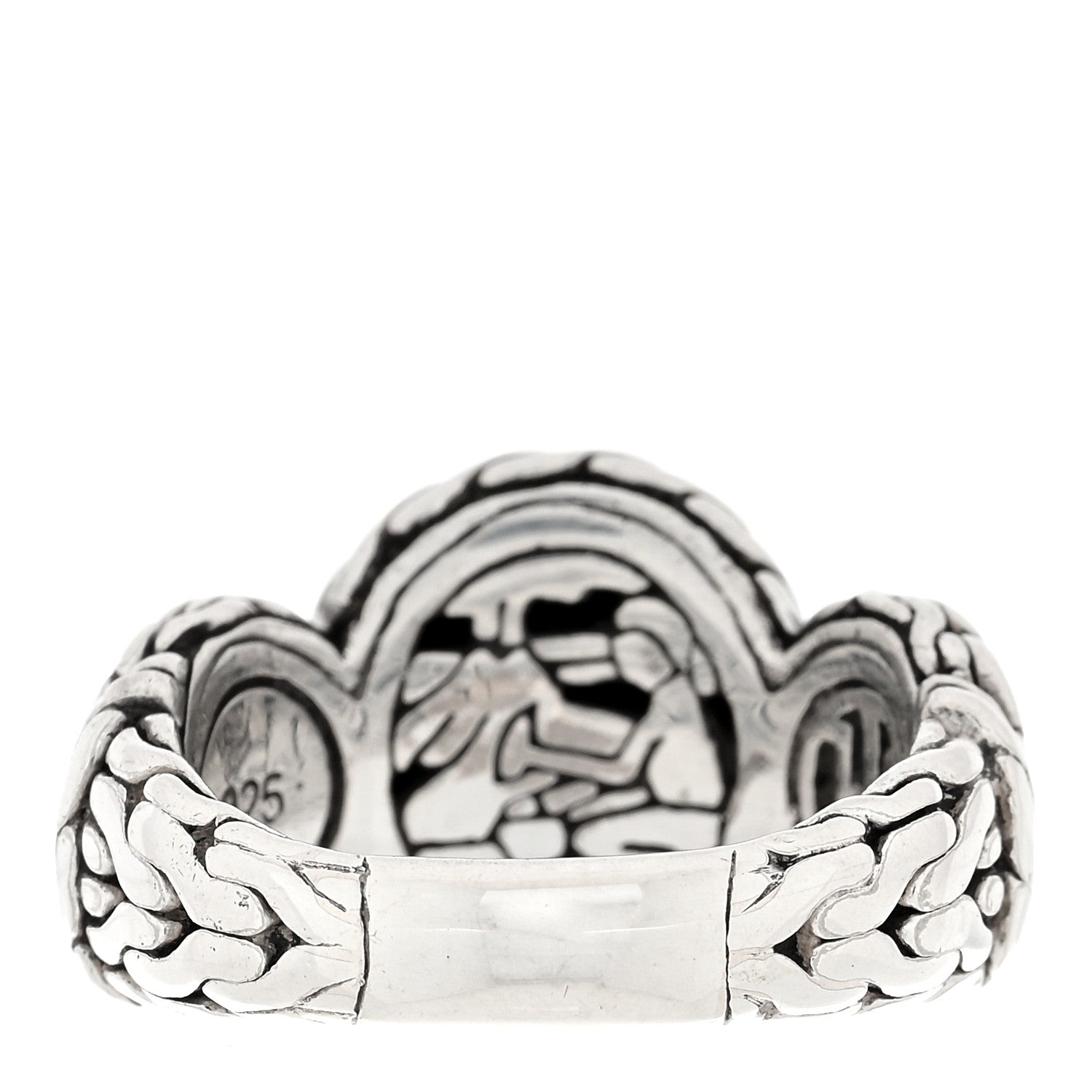 John Hardy Sterling Silver Palu Hammered Ring 52 6 3 of 5