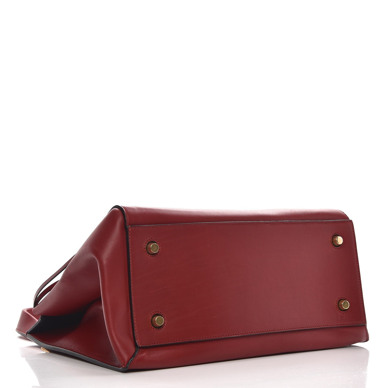 Celine Smooth Calfskin Medium Edge Shoulder Bag Red 4 of 13