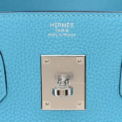 Hermes Togo BIRKIN 30 Blue Du Nord 6 of 11