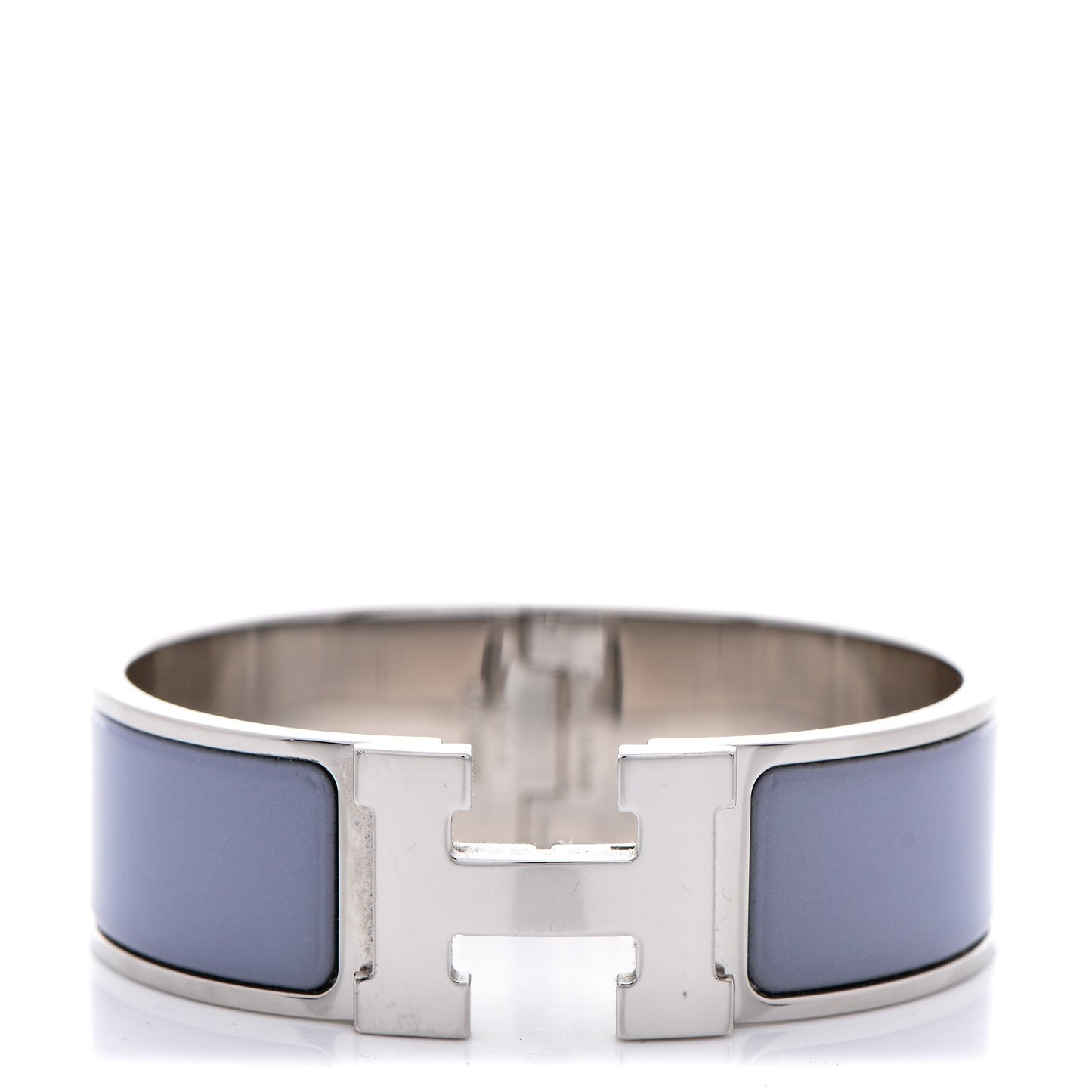 Enamel Wide Clic Clac H Bracelet GM Bleu Lin